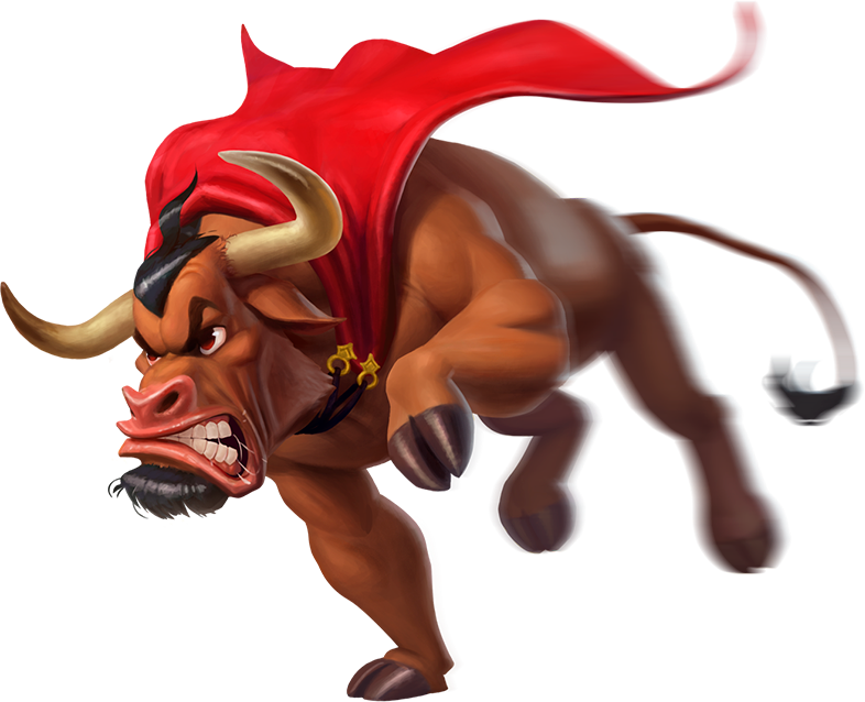 Wild Toro bull character artwork used on the ELK game page